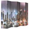 VidaXL Cloison de séparation pliable 228 x 170 cm New York la nuit