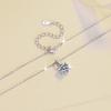 925 Sterling Silver Moissanite Pendant Necklace Shiny CZ Diamond Chain Fine Jewelry Gift Necklace for Women Party Wedding