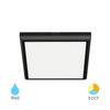 Black LED Ceiling Light, Recessed or Surface-mounted, 20W, 3-in-1, Square