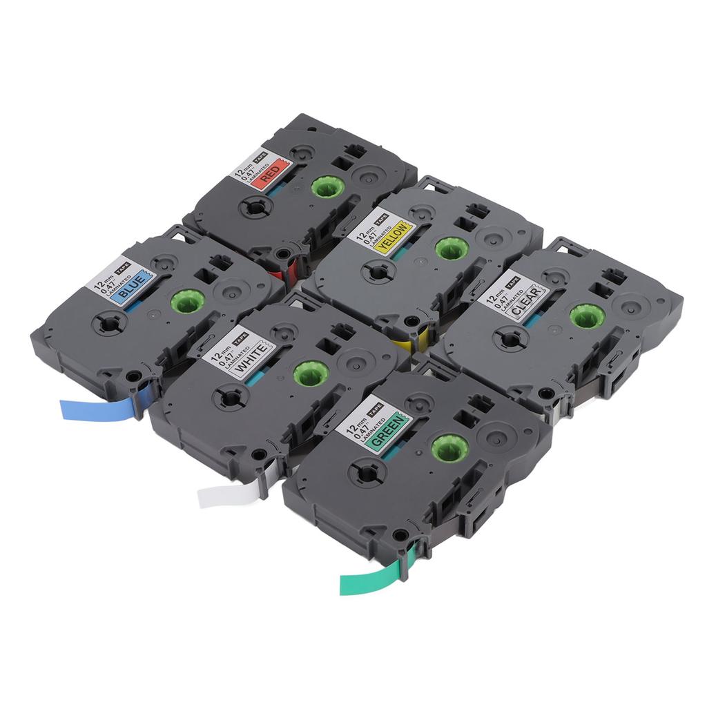 6 шт. 12 мм лента для принтера этикеток прозрачная быстрая печать высокая прочность умное распознавание лента TZ для бейджей работы