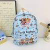 Prepreschool Girls Cartoon Bookbag With Cry Baby And Letter Prints For Daily
