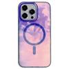 For iPhone 16 Pro Max Case Compatible with MagSafe Ink Painting IMD PC+TPU Phone Cover