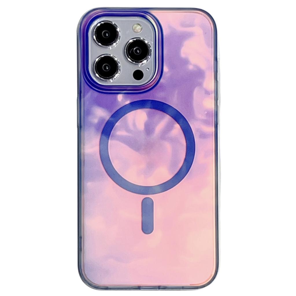 For iPhone 16 Pro Max Case Compatible with MagSafe Ink Painting IMD PC+TPU Phone Cover
