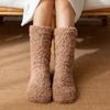 Thickened Winter Thermal Cashmere Socks Anti-Slip Floor Socks Maternity Women Carpet Home Socks Velvet Sleep Slippers Leg Cover
