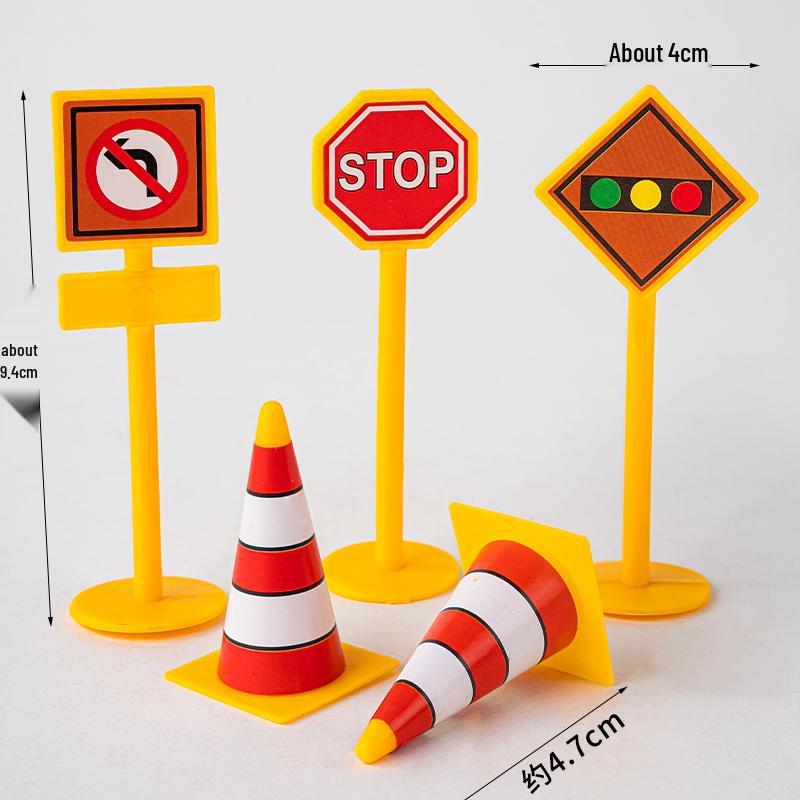 Топперы для торта Строительная техника: Экскаватор, Бульдозер, Вставки для дорожных блоков, Фигурки для дня рождения мальчика