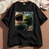 Dark Humor Frog Shark Graphic Funny Meme Tshirt Unisex Clothing Fashion Tshirts Cotton Casual Short Sleeve T Shirts Streetwear