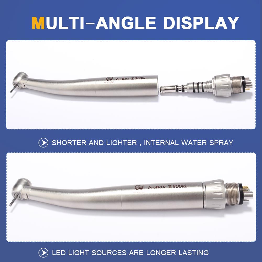 Запасная часть AI-KCL6, 6 отверстий, самогенератор, светодиод KVO, быстрое соединение, совместимое с Z800KL/Z900KL, высокоскоростной наконечник, стоматологическое оборудование