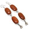 Red Sunstone Gemstone 925 Sterling Silver Gift Jewelry Earring 4.33"