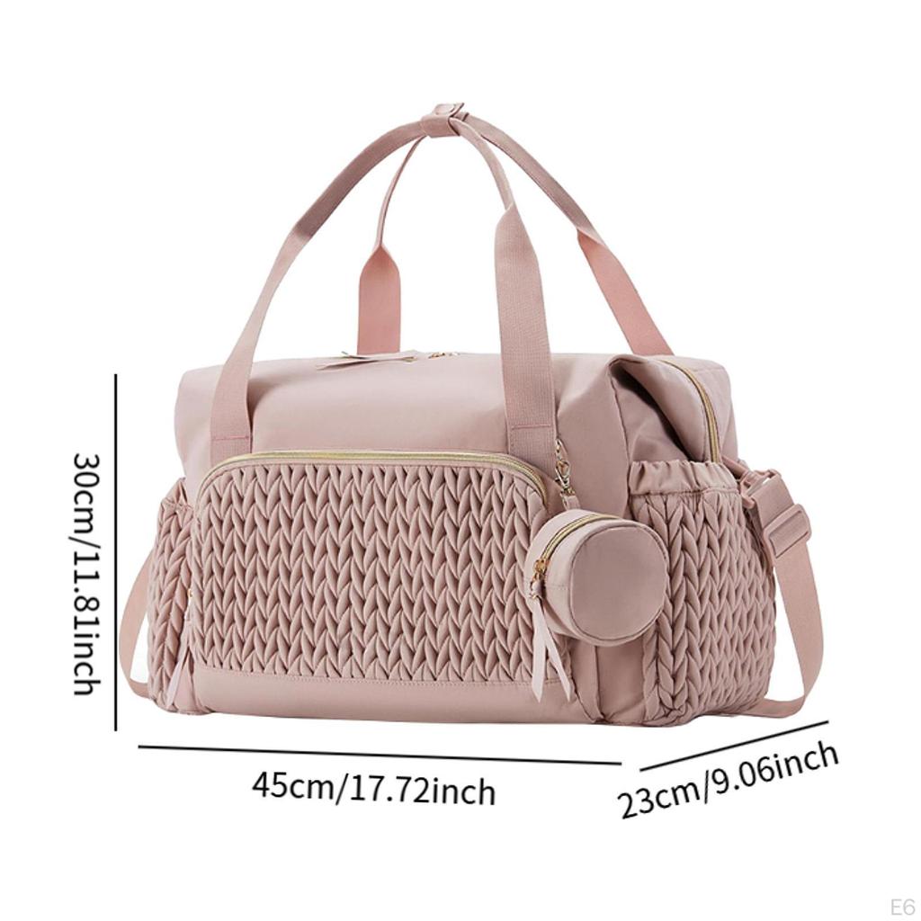 Diaper Bag Baby with Pacifier Case Water Resistant Mommy Shoulder Maternity for Travel