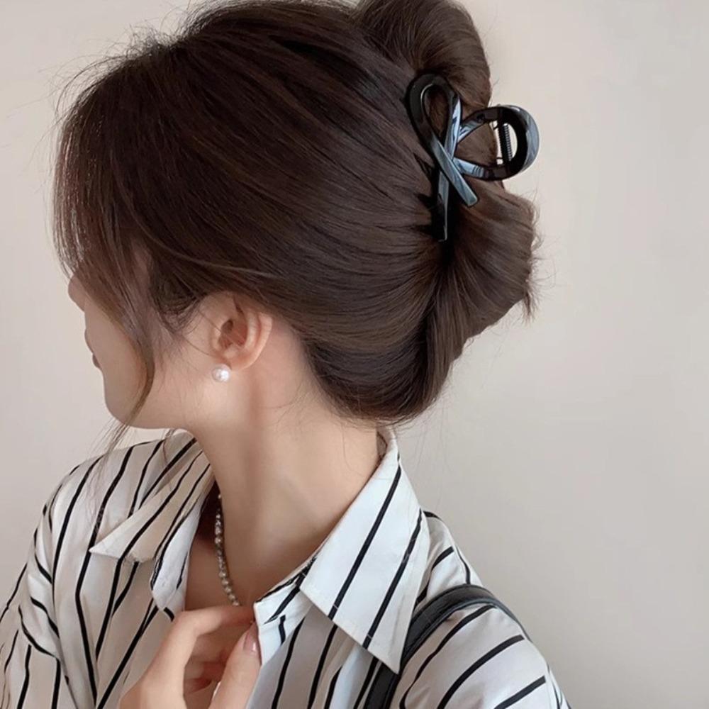 Large Ponytail Hair Clamps Vintage Hairpin Hair Accessories High-Quality Bow Tie Hair Claw Clips