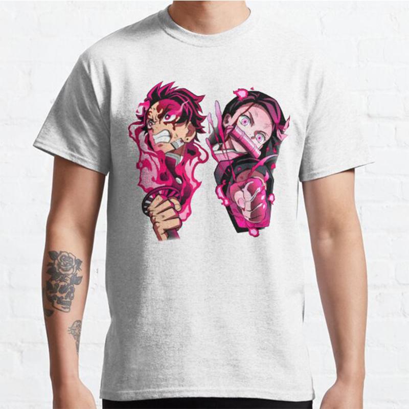 Футболки с графическим принтом Demon Slayer Футболки унисекс Футболки Harajuku Топы Винтажные футболки с короткими рукавами Большие футболки унисекс Футболки