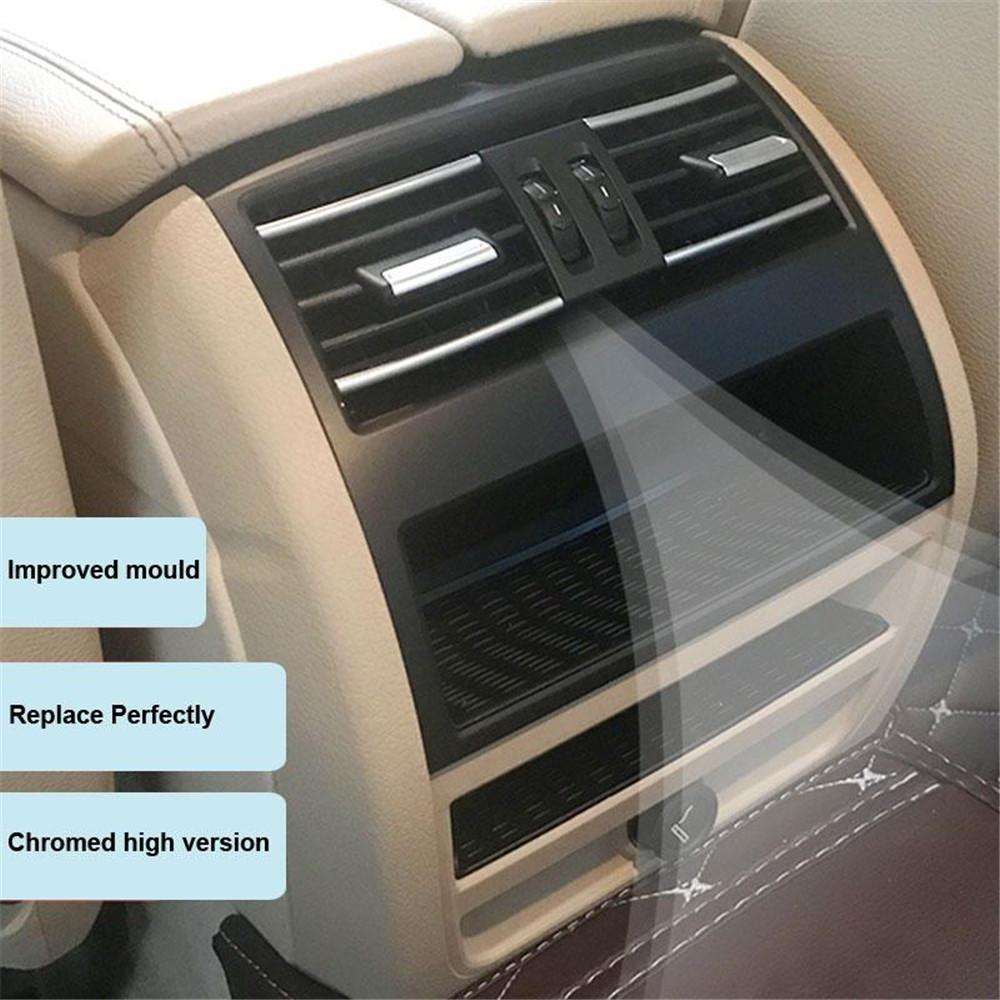 Хромированная задняя вентиляционная решетка кондиционера переменного тока, панель с отверстием для кнопки обогрева для BMW 5 серии F10 F11 F18 520 523