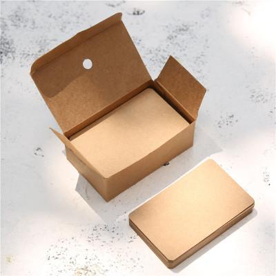 100pcs DIY Color Kraft Paper Card Word Card Postcard Gift Greeting Invitation Card Retro Double Sided Note Message Card