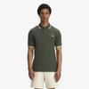 FRED PERRY [M3600] Twin Tip Fred Perry Shirt - Hunting Green/Light Ice/Lemon Barley Afpm2613600-05B