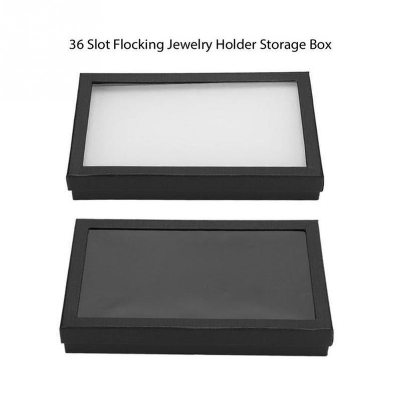 Флокированный держатель для ювелирных изделий на 100 слотов, кольца, серьги, подвеска, коробка для хранения драгоценностей, витрина-органайзер, 1 шт.