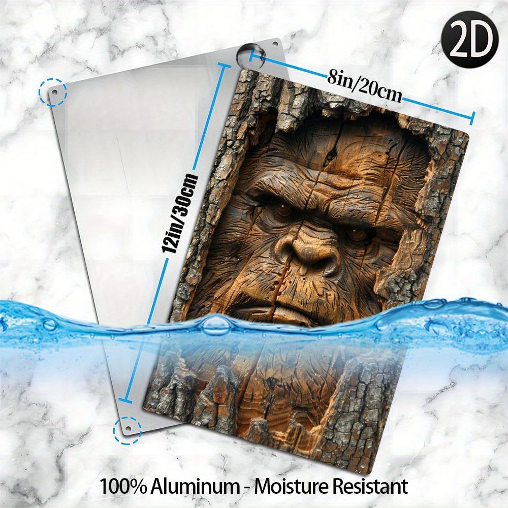 8x12" (20х30см) Настенный знак Bigfoot из 100% алюминия: Прочный, влагостойкий, на 32% более устойчив к изгибу