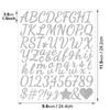 5 Sheets Sparkling Glitter Letter Stickers Shiny Silver Letter Number Sticker  DIY Crafts