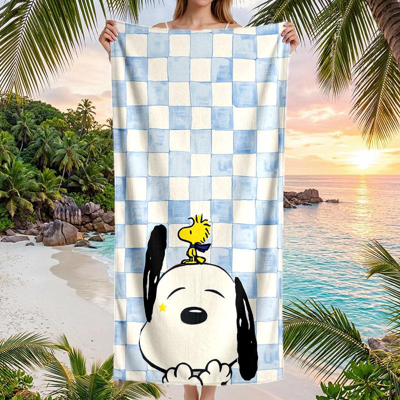 Large Beach Towel Quick Dry Absorbent Towel For Beach IndoorSnoopy Peanuts