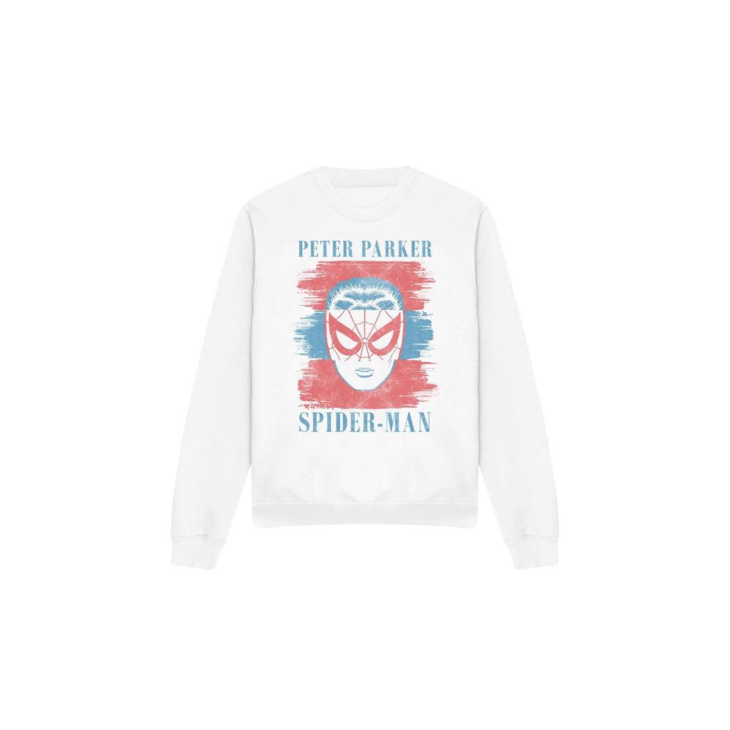 Spider-Man Unisex Adult Peter Parker Striped Sweatshirt