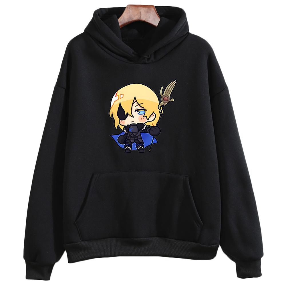 Японский аниме унисекс с капюшоном синий огонь удобный флисовый свитшот длинный рукав Harajuku одежда Kawaii Hoody