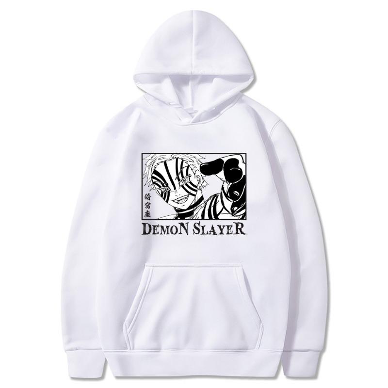 Японское Аниме Клинок Рассекающий Демонов Аказа Принт Худи Пуловер Мужской Женский Харадзюку Мультяшный Зимний Сохраняющий Тепло Оверсайз Свитшоты