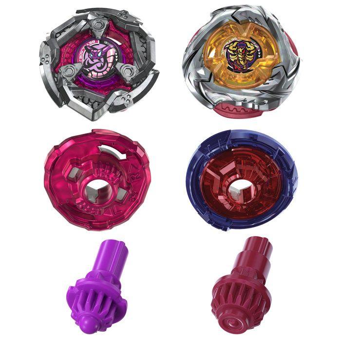 Beyblade X Dual Pack Spear Scorpio 0-70Z UX et Tail Viper 3-85LO BX, 2 toupies de combat Takara Tomy à rotation droite, dès 8 ans