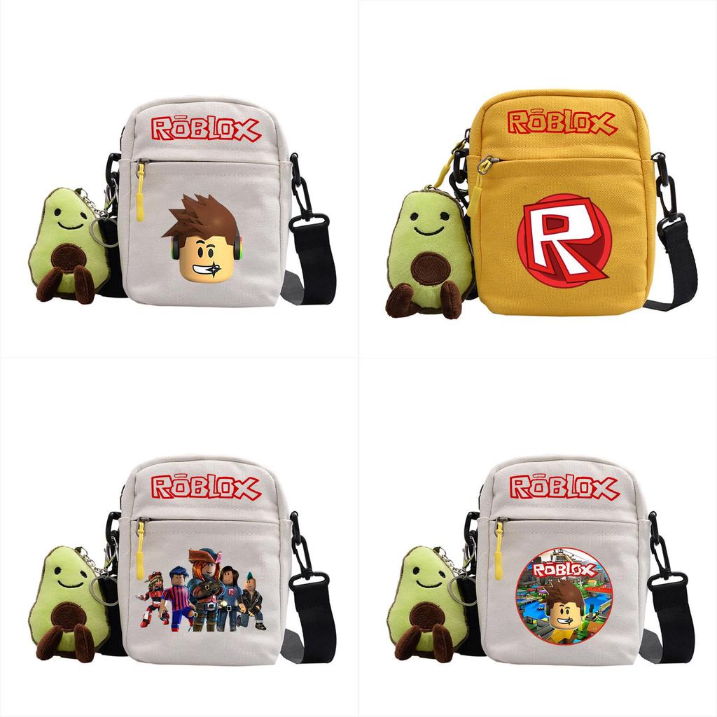Тканевая сумка через плечо Roblox с принтом персонажа игры и буквой Для повседневных путешествий и школы
