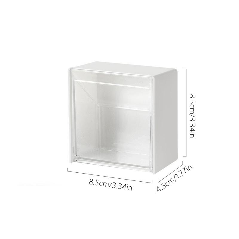 Настенные коробки для хранения ватных дисков, пылезащитный органайзер для ванной комнаты, держатель для ватных палочек, косметики, ювелирных изделий