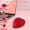 Cute Wireless Bluetooth Quiet Dual Bluetooth Compatible with and Gift for Kids and Red Heart-Shaped Mouse, Design, Battery-Operated, Lightweight,