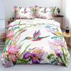 2/3Pcs Soft And Comfortable Floral Duvet Cover Set Fresh Floral Pattern, Floral Pattern Bed Set, Bird Print Duvet Cover