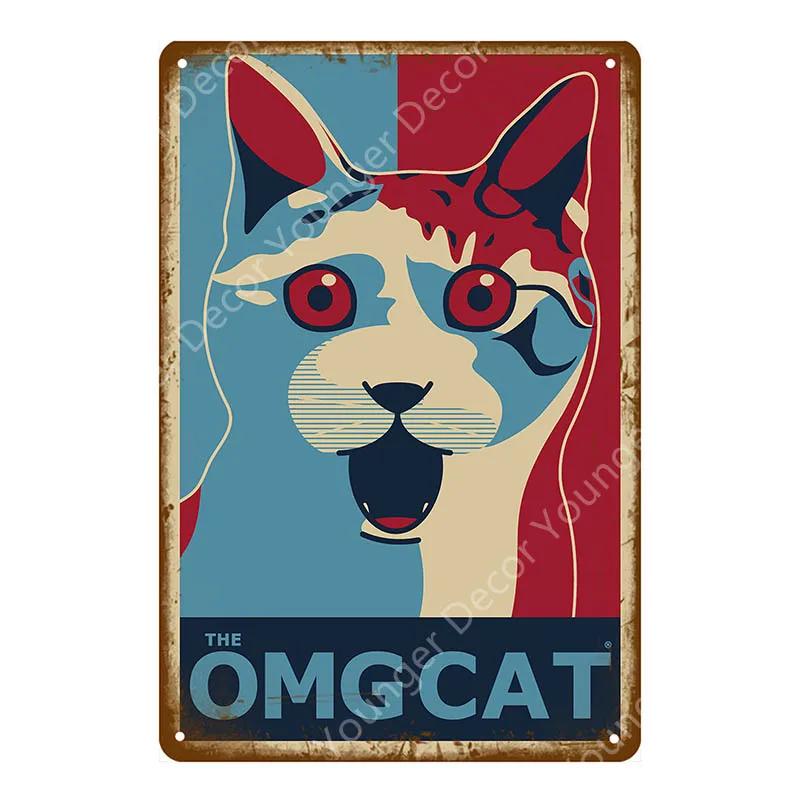 Предупреждение: Остерегайтесь черной кошки, знаки домашних животных, металлический плакат с изображением животных, винтажная тарелка для настенного искусства, ретро, ​​декор для дома, комнаты, 30X20 см, YJ139