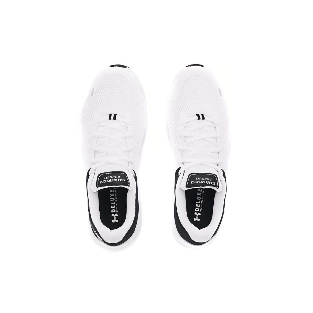 Under Armour Charged Pursuit 2 Износостойкая спортивная ткань Синтетическая кожа Низкий верх Повседневные кроссовки для бега Мужские кроссовки Белый 3024138-103