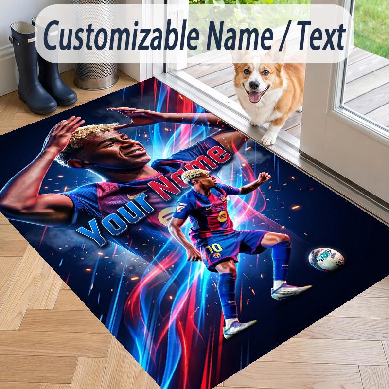 Custom Text Printed Rug Lamine Yamal Non Slip Floor Carpet For Home Room Decor