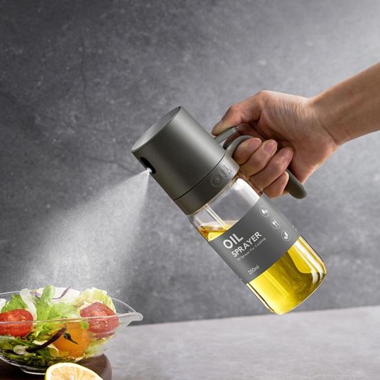 Стеклянный распылитель масла на 250 мл для приготовления пищи. Распылитель оливкового масла. Диспенсер Mister для фритюрницы. Выпечка салатов. Мелкий туман. Эргономичная ручка. Портативная кухня.