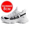 Fashion Lift Sneakers Man Elevator Shoes Height Increase Insole 8cm Breathable Taller Shoes Men Leisure Fashion Comfortable Sports Shoes