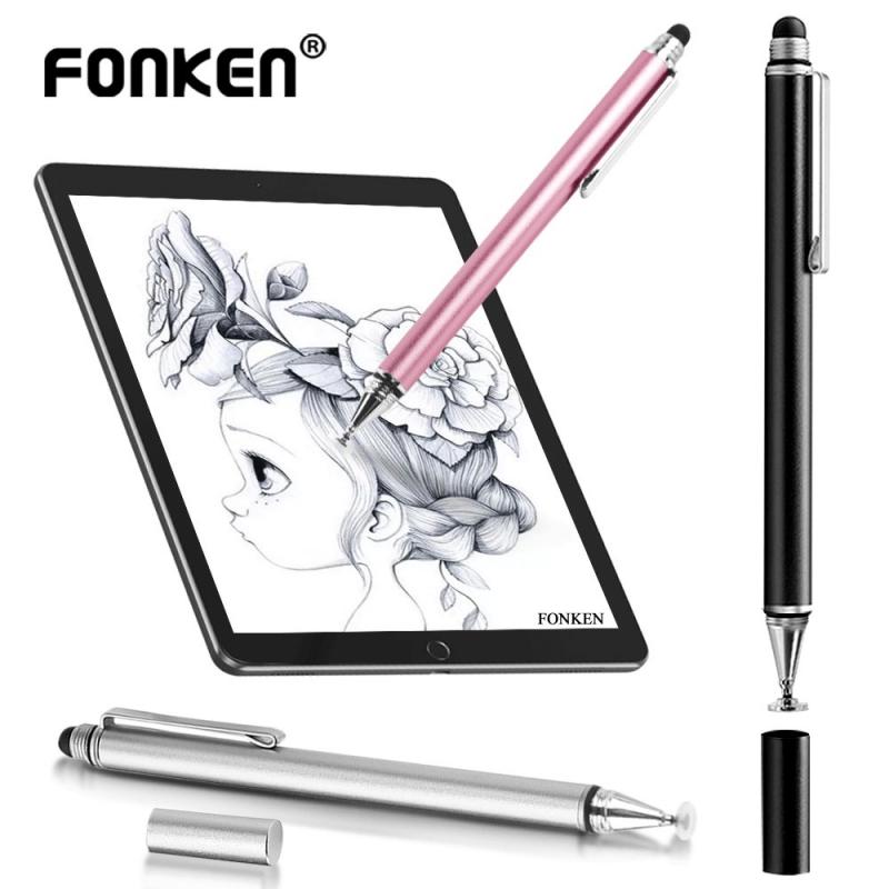FONKEN 2 в 1 Stylus перо Универсальный клип Емкости Карандаш Сенсорный экран Рисование