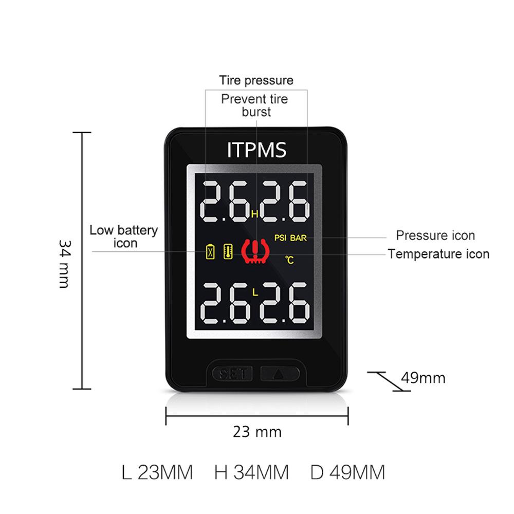 U912 TPMS Беспроводная Автомобильная Система Контроля Давления в Шинах с 4 Внешними Датчиками ЖК-Монитор Для Toyota Land Cruiser Camry