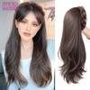 WTB Synthetic Wig Women's Long Hair Slightly Curled Hairband Wig Integrated Natural Realistic Women's Wig