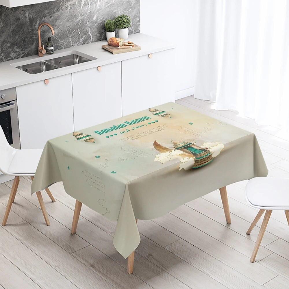 Рамадан Карим украшение дома скатерть исламская мусульманская мечеть украшение скатерть водостойкая и грязеотталкивающая