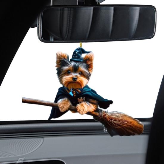 2D Плоская Акриловая Подвеска для Автомобиля - Милый Дизайн Собаки 0,37 см Тонкая Легкая Декорация для Ключей