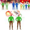Colorful Long Sleeve Super Mario Jumpsuit 3d Printed Cosplay Outfit For Halloween Fun