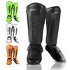 Full Contact Shin Guards Muay Thai Kickboxing Pads Reinforced Ankle Support Sanda Wushu Leg Protector Competition Grade Gear