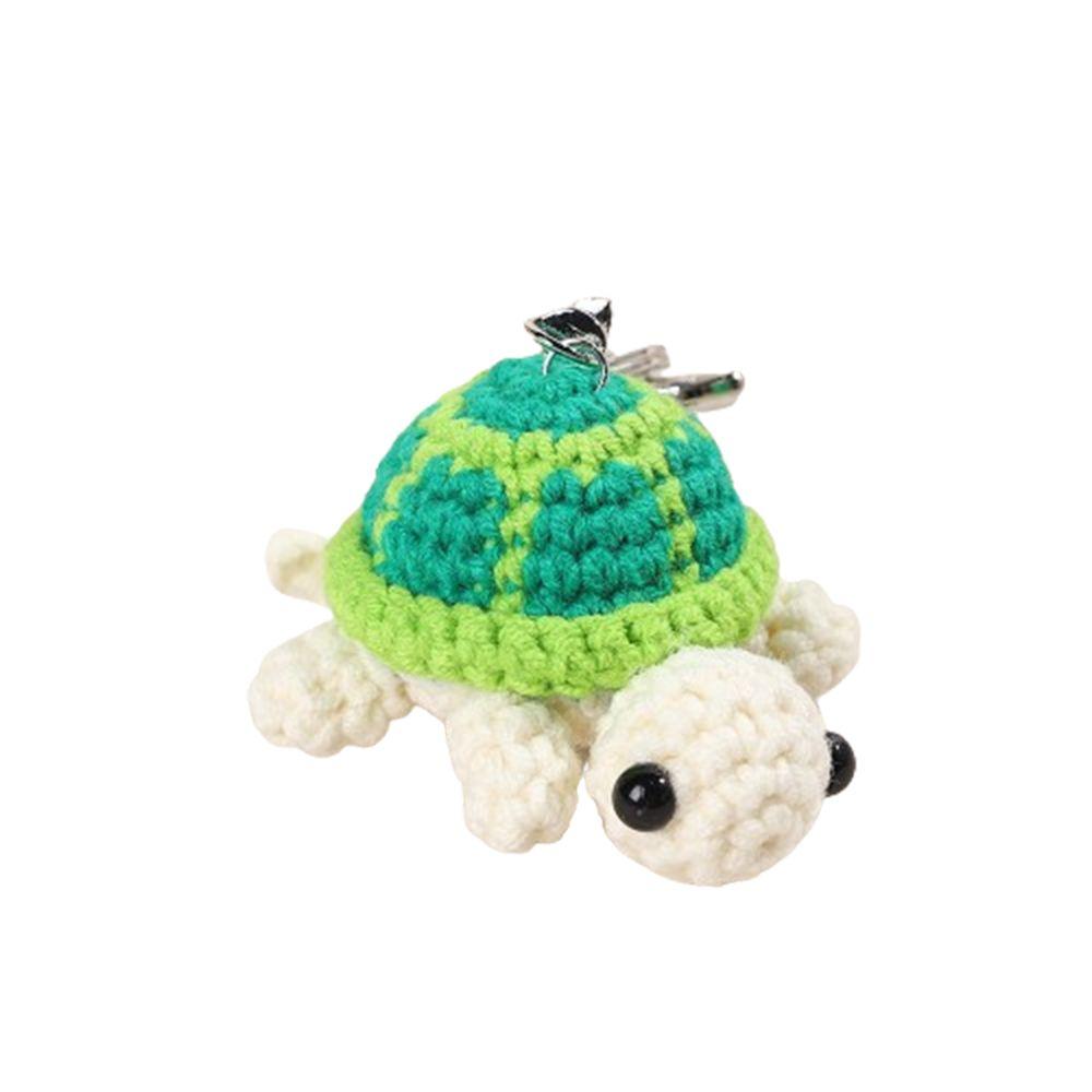 Mini Little Turtle Crochet Keychain Wool Knitting Turtle Doll Pendant Keychain Men