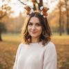 Pony Horse Hair Hoop Mascot Plush Horse Headband Creative New Year Headband  Party Decoration