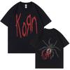 Rock Band Korn Print T Shirts Spider Graphic Tshirt Men Vintage Oversized T-shirt Unisex Alternative Nu Metal Music Short Sleeve
