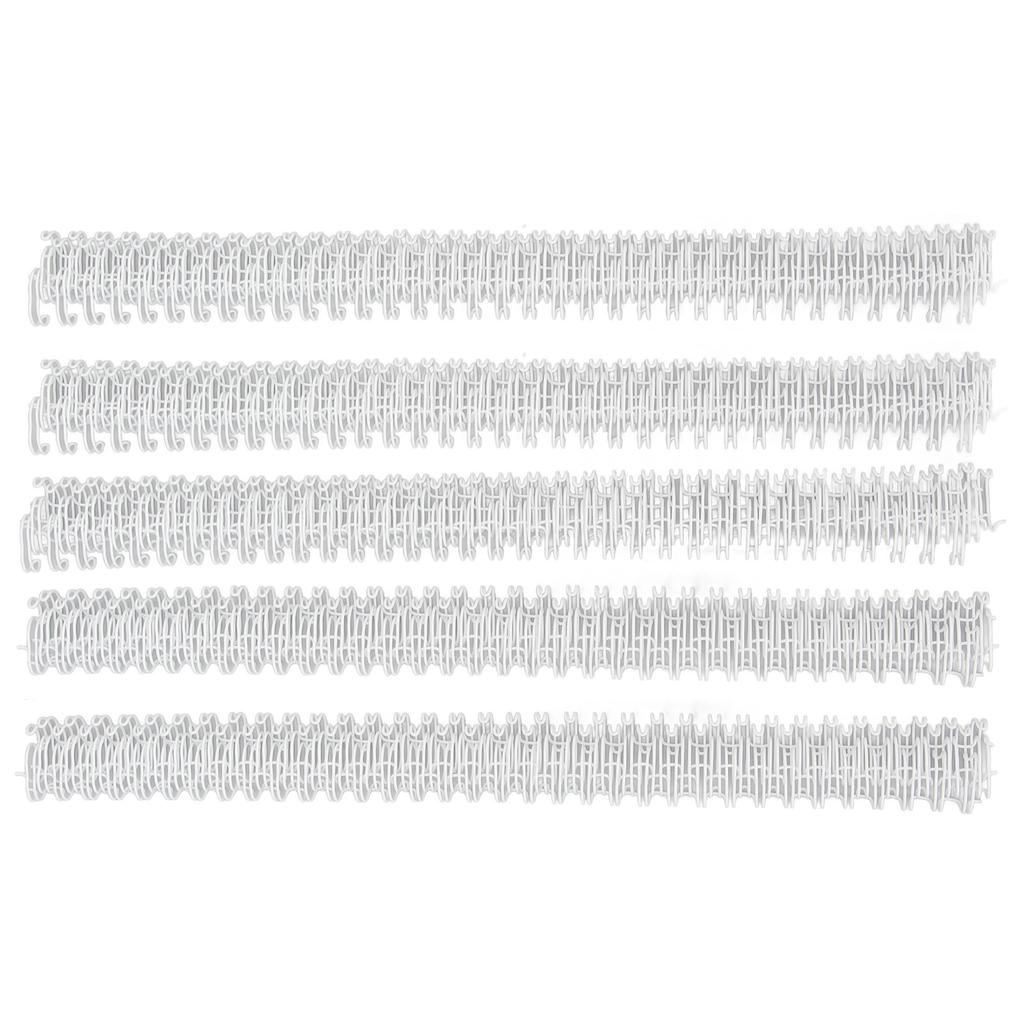 100Pcs Double Wire Binding Spine 60 Sheet Capacity 3:1 Pitch 34 9.5mm Diameter Set Kit for Paper