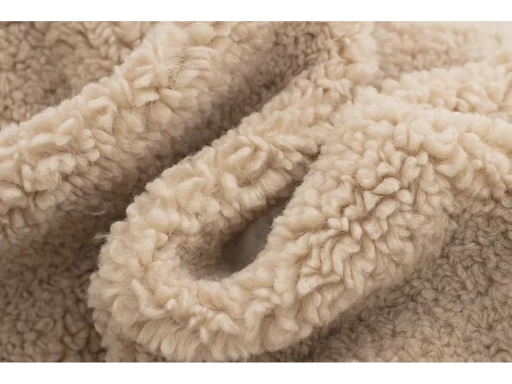 Женское зимнее двубортное длинное пальто из овчины в европейском и американском стиле 