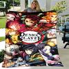 1pc Blanket Demon Slayer characters1 Print Design, Lightweight Blanket for Sofa, Bed- Soft &Warm, Gift for All Seasons like Christmas, Halloween