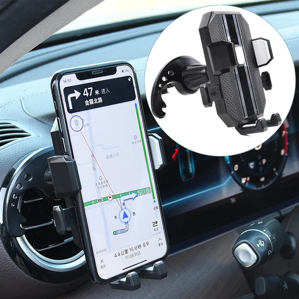 Universal Air Outlet Compatibility Holder for Smartphones - Black White Air Vent Mount Car Phone Holder