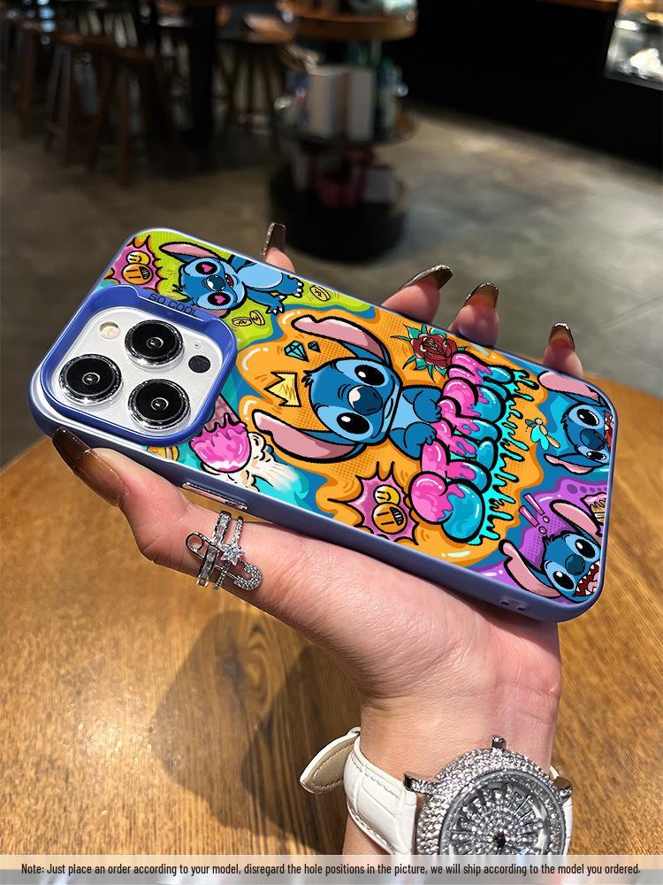 Серебряный чехол Stitch для iPhone 12/12 Pro Max/13/14/15 Plus/16/17